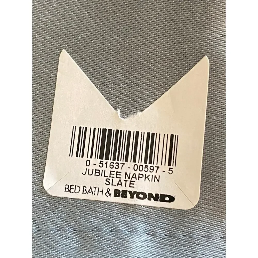 New! Set of 10 Bed Bath & Beyond Jubilee Slate Cloth Dinner Napkins Polyester